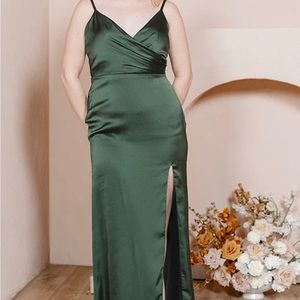Revelry Rava Gown/Bridesmaid dress deep olive